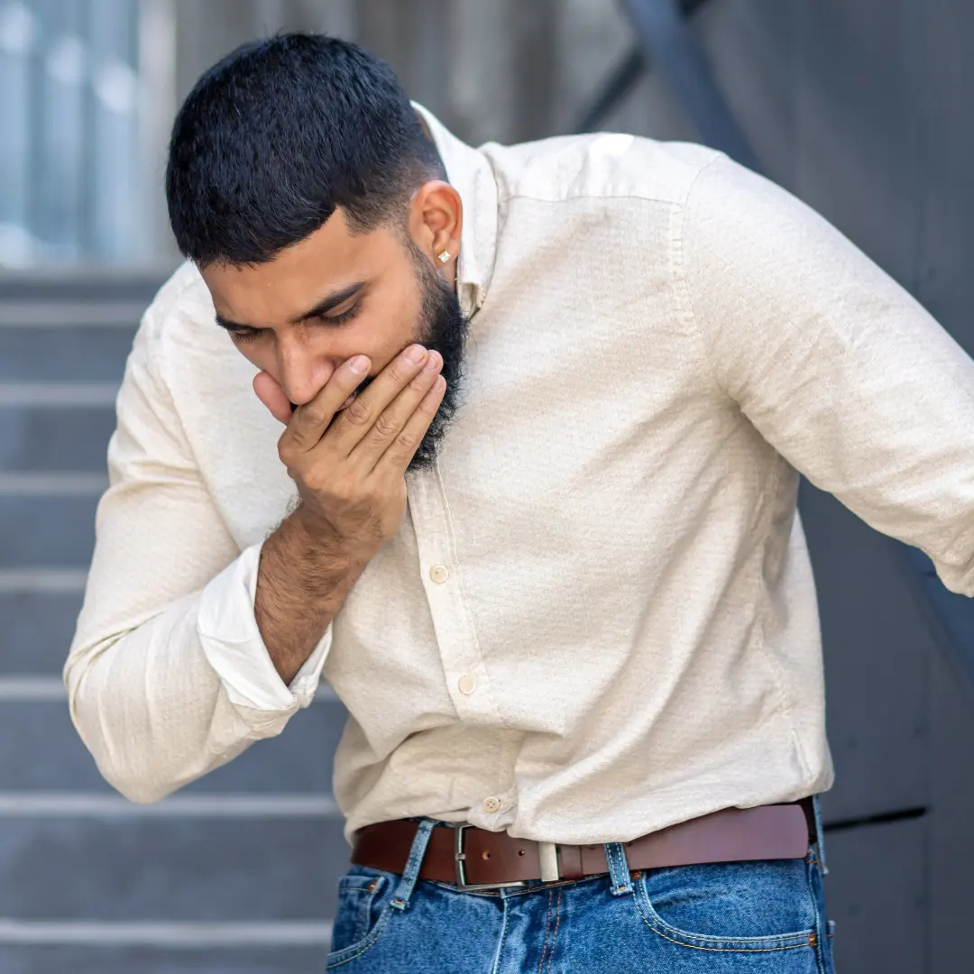 Nausea, vomiting or bloating